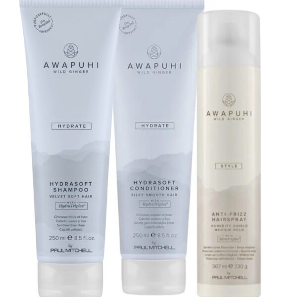 Paul Mitchell Awapuhi Wild Ginger hydrate rinkinys (šampūnas, kondicionierius + lakas)