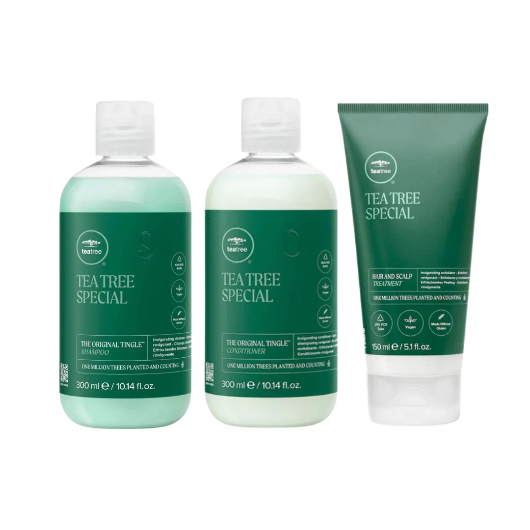 TEA TREE SPECIAL rinkinys (šampūnas, kondicionierius ir galvos odos kaukė)