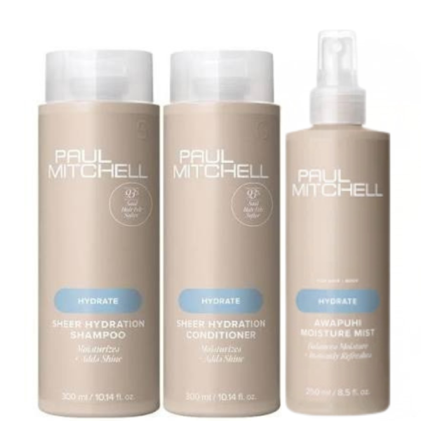 PAUL MITCHELL Hydrate rinkinys (šampūnas, kondicionierius ir plaukų dulksna)
