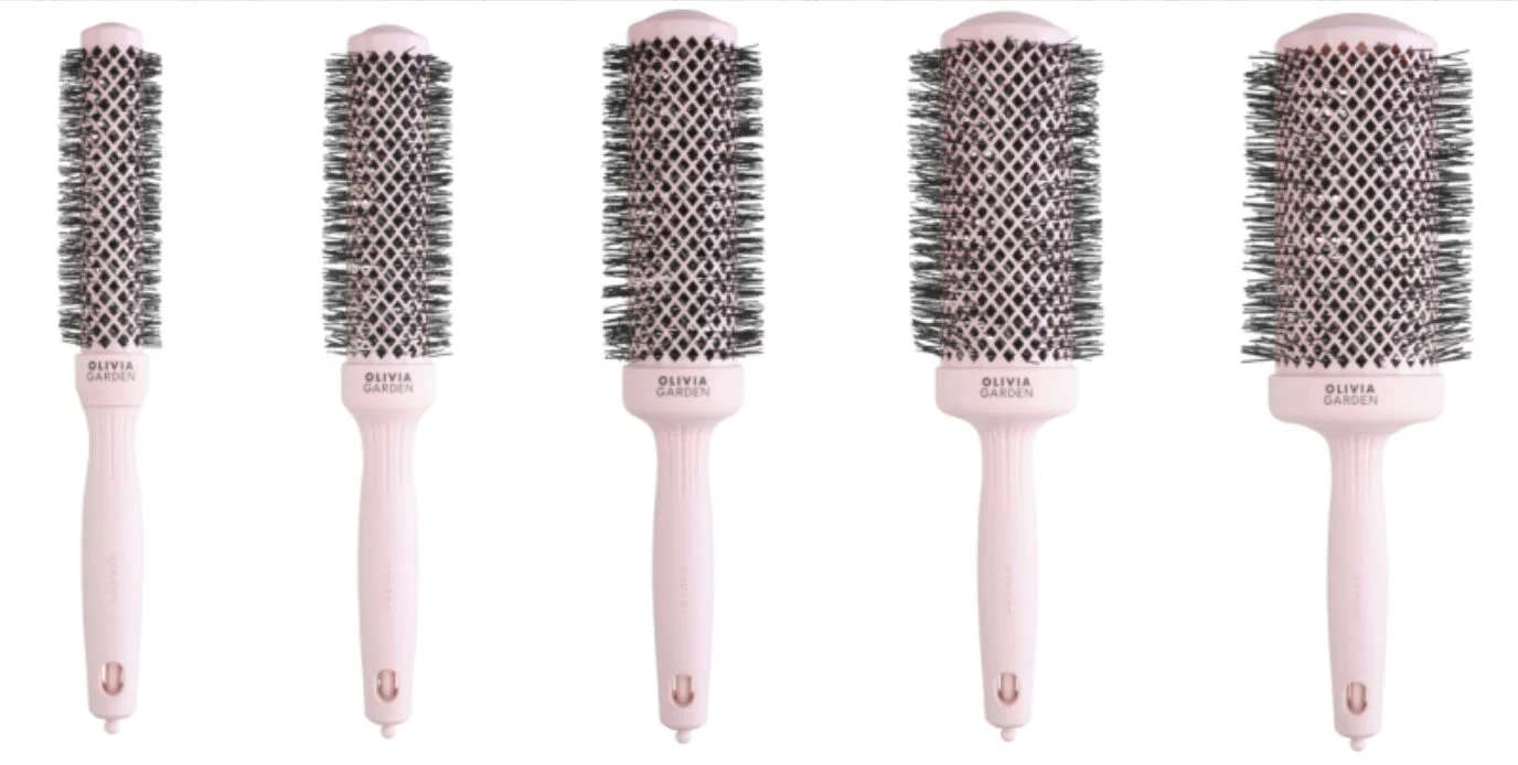 OLIVIA GARDEN BLOWOUT SHINE EXPERT PINK plaukų šepečiai